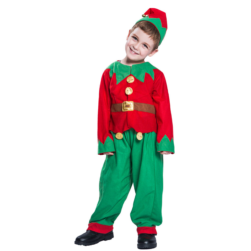 Kids Christmas Outfit Christmas Elf Red n Green Set - 1210 - Little Kooma