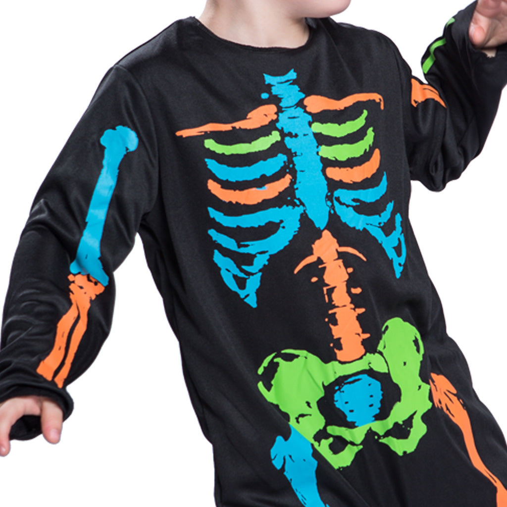 Kids Halloween Costume Colorful Skeleton FT20464 - Little Kooma