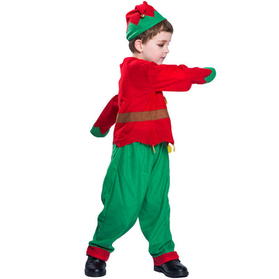 Kids Christmas Outfit Christmas Elf Red n Green Set - 1210 - Little Kooma