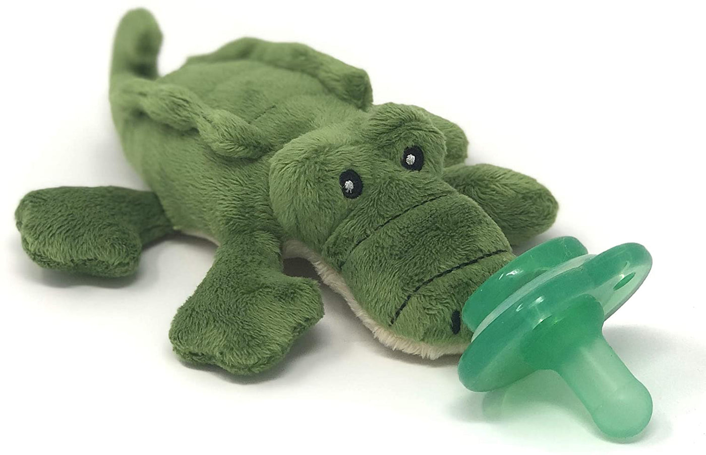Nookums Paci-Plushies Buddies - Alligator Pacifier Holder - Plush Toy Includes Detachable Pacifier - Little Kooma