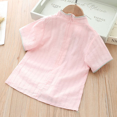 [KG16] Kids Girls Cheongsam 2 Piece Set Top n Voile Shorts CNY Chinese New Year Outfit - Little Kooma
