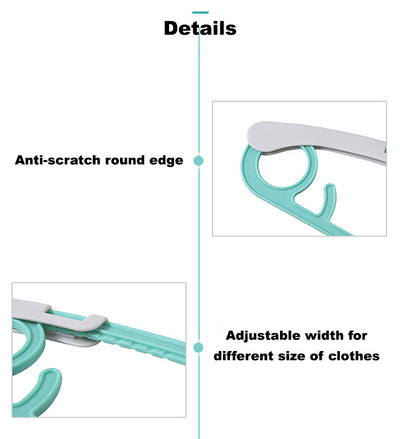 Baby Kids Dry Wet Adjustable Width Clothes Hangers 5 Piece Pack - Little Kooma