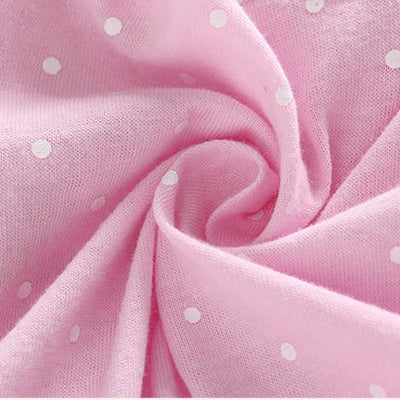 Baby Girl Pink Romper w White Dots n Cat - Little Kooma