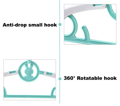 Baby Kids Dry Wet Adjustable Width Clothes Hangers 5 Piece Pack - Little Kooma