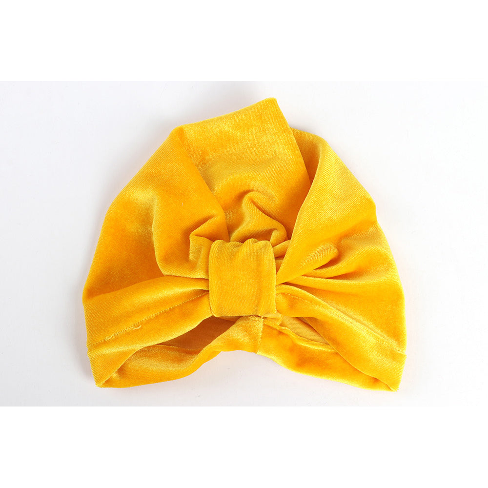 Baby Girl's Velour Turban Hat w Knot - 0816 - Little Kooma