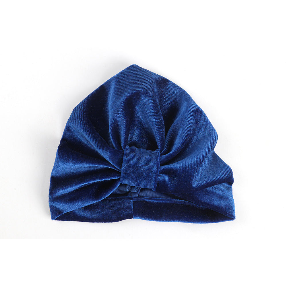 Baby Girl's Velour Turban Hat w Knot - 0816 - Little Kooma