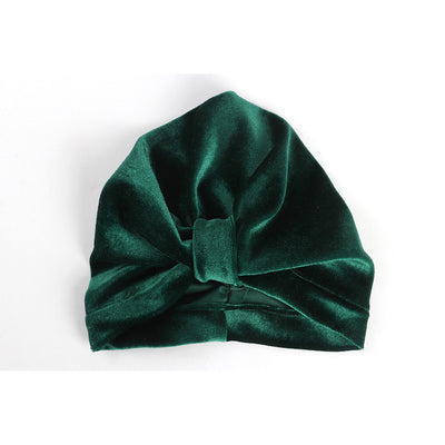 Baby Girl's Velour Turban Hat w Knot - 0816 - Little Kooma