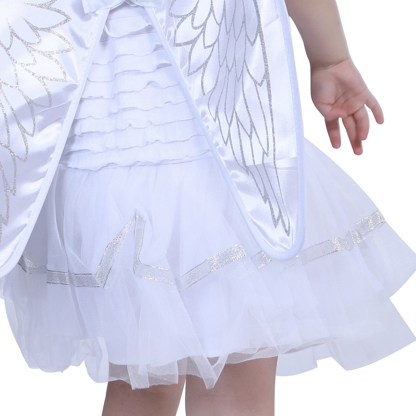 Kids Halloween Costume White Angel w Wings - Little Kooma