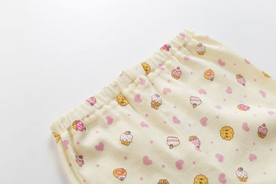 Baby Kid Girls Long Sleeve T-shirt Pants Pajamas Cherries 3 Pack - Little Kooma