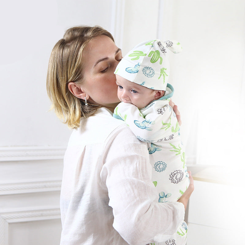 Baby Swaddle n Hat 2 Pack Magic Tape - 0605 - Little Kooma