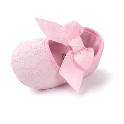 Baby Girl Lace Cover Shoes Bowtie Flats - Little Kooma