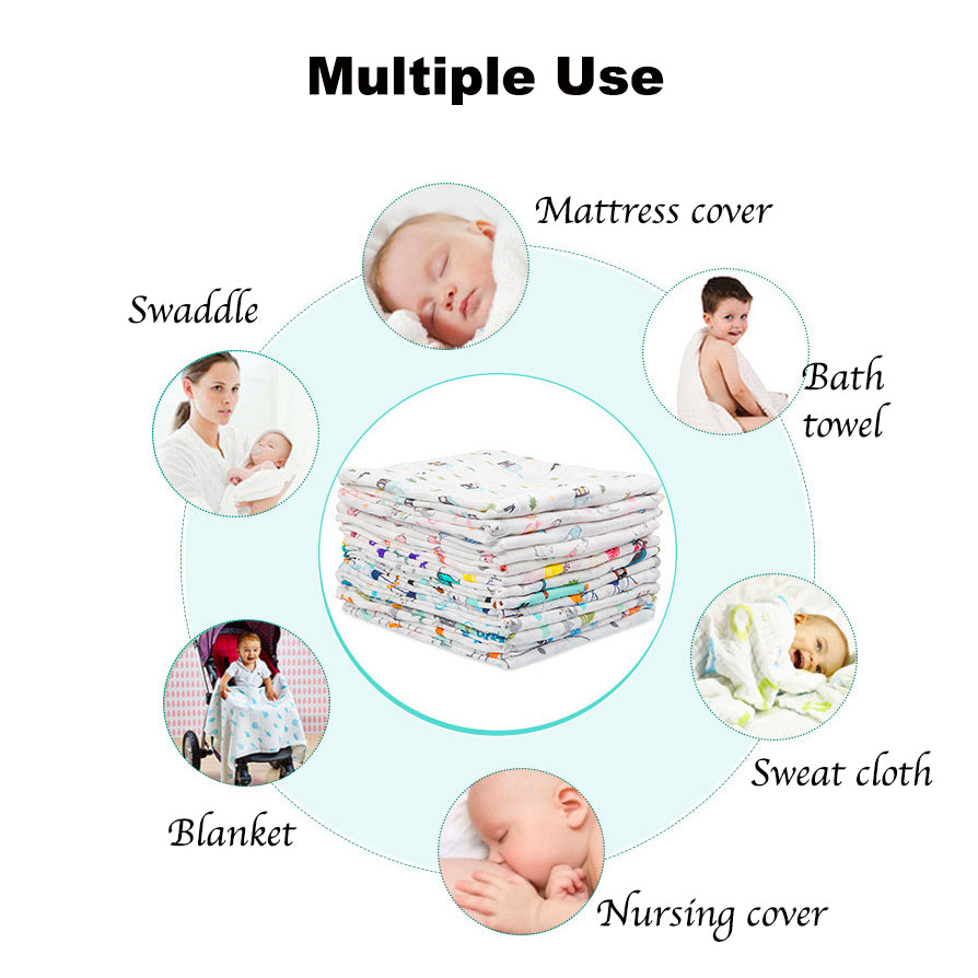 Baby Single Layer Muslin Blanket Swaddle Box 120*120 - 0605 - Little Kooma