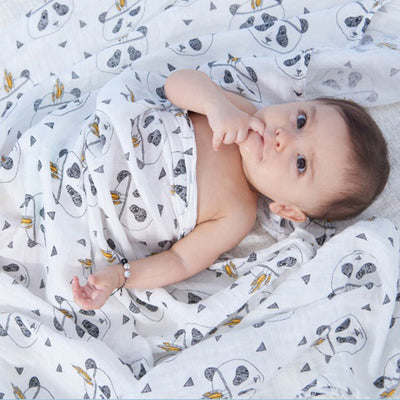 Baby Kid Single Layer Bamboo Fibre Blanket Swaddle 120*120 - 0605 - Little Kooma