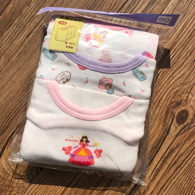 Baby Kid Girls Long Sleeve T-shirt Pants Pajamas Princess 3 Pack - Little Kooma
