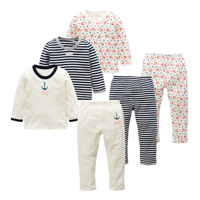 Baby Kid Boys Long Sleeve T-shirt Pants Pajamas Red Arrows 3 Pack - Little Kooma