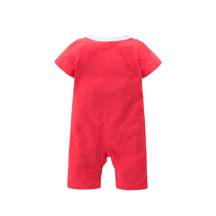Baby Boy Christmas Outfit Santa Claus Romper w Embroidered Beard n Hat Two Piece Set - 1125 - Little Kooma