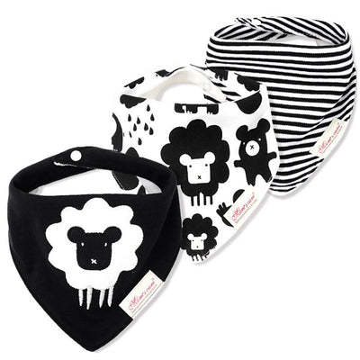 Baby Boy Cotton Towel Bibs 3 Piece Pack - 0719 - Little Kooma
