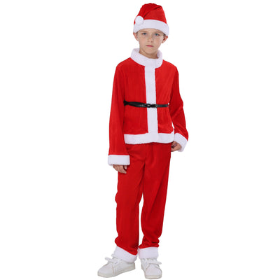Kids Christmas Outfit Santa Claus Costume Four Piece Set - 1125 - Little Kooma