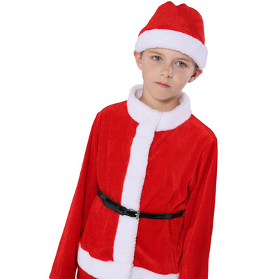 Kids Christmas Outfit Santa Claus Costume Four Piece Set - 1125 - Little Kooma