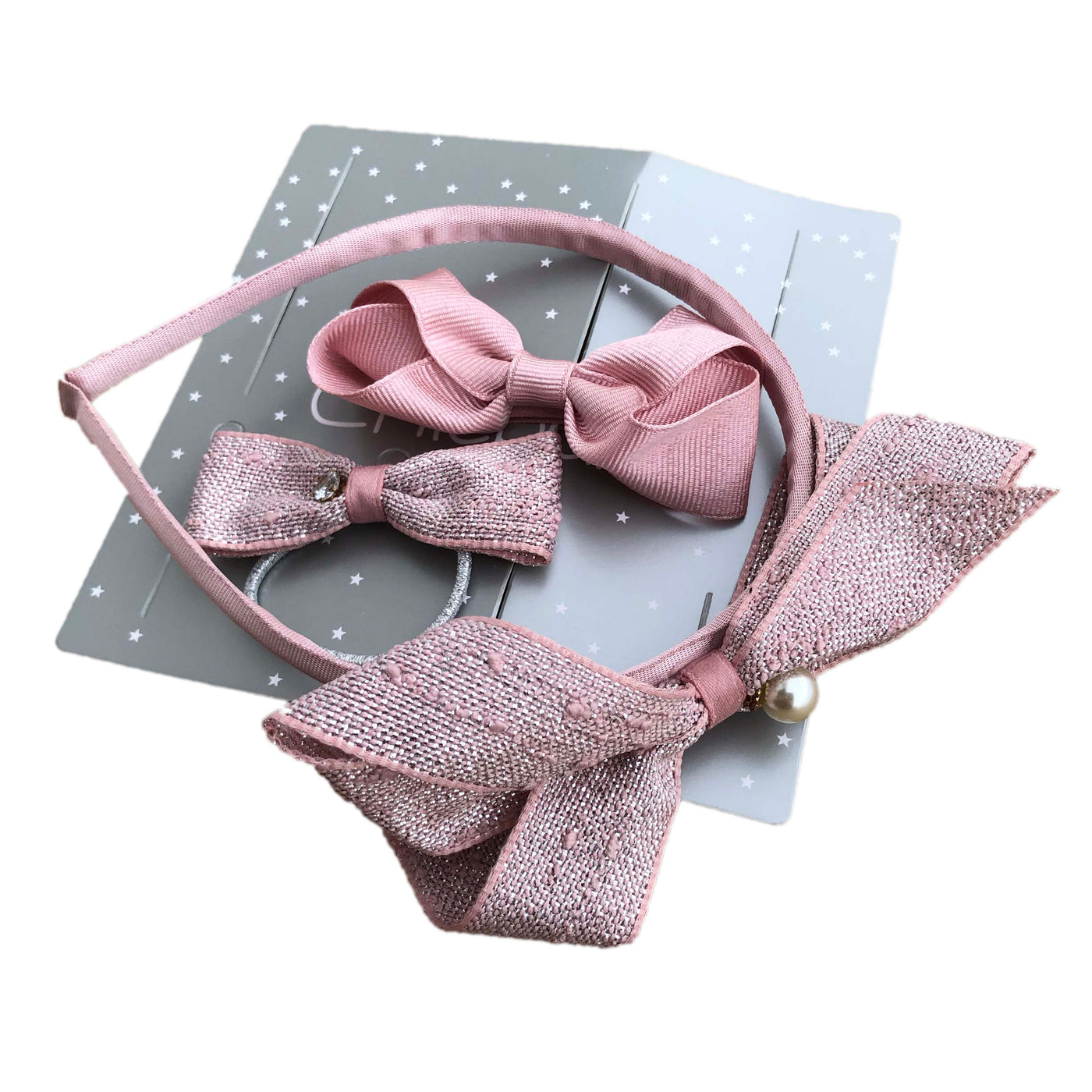 Baby Girl's Headband n Clip n Hair Tie 3 Piece Pack - Little Kooma
