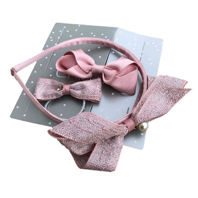 Baby Girl's Headband n Clip n Hair Tie 3 Piece Pack - Little Kooma