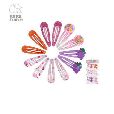 BEBE Comfort Hair Clips 12 Pcs Set BC73142 - 1103 - Little Kooma