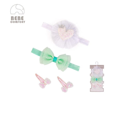 BEBE Comfort Headwraps n Hair Clips 4 Pcs Set BC73148 - 1103 - Little Kooma