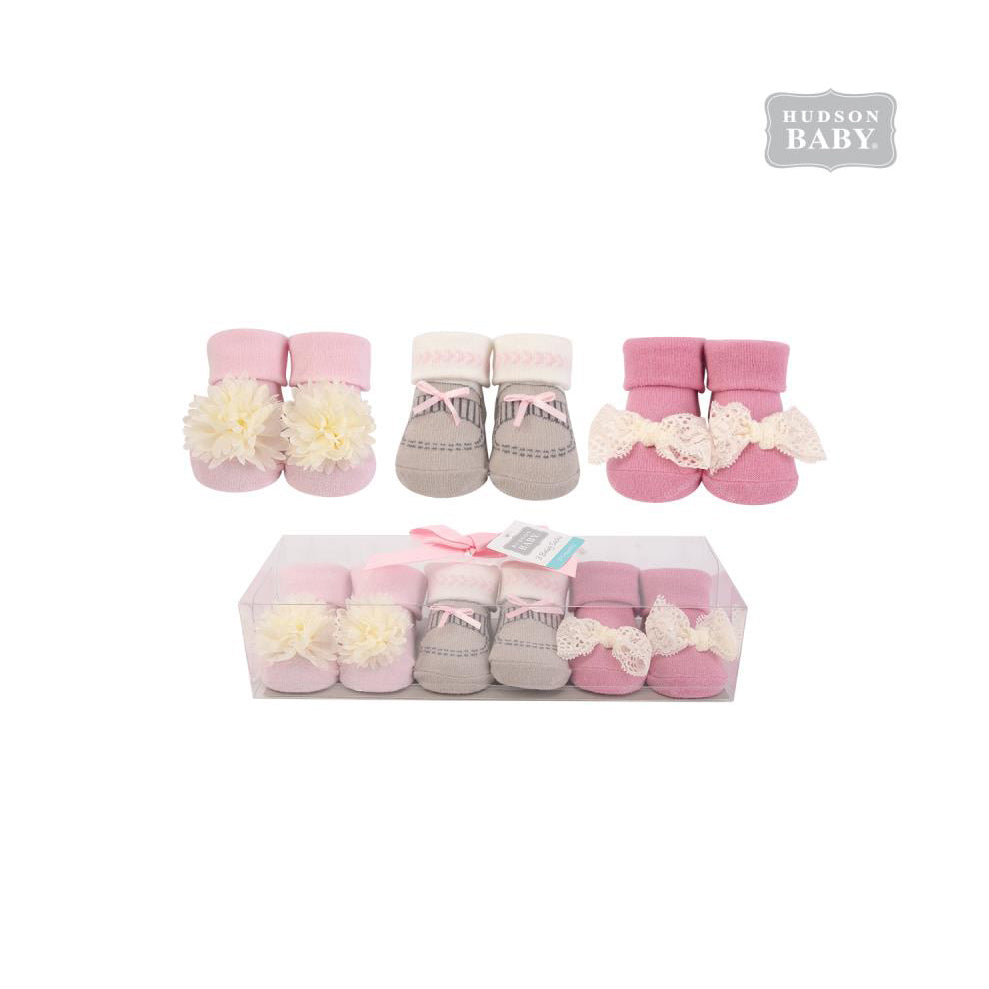 Baby Girl Newborn Baby 3 Pairs Socks Set 58257 - Little Kooma