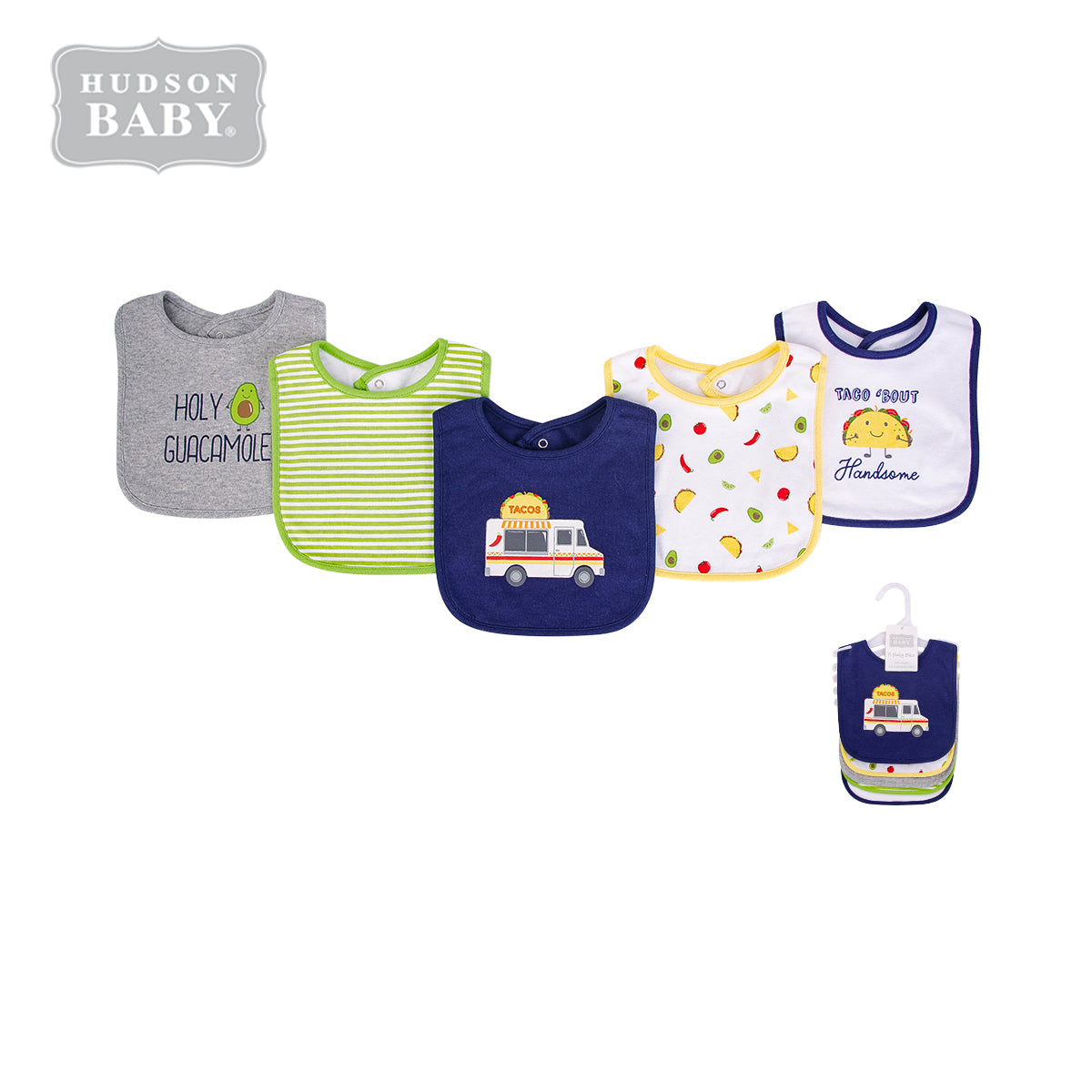 Baby 5pc Interlock Bibs Tacos 17580 - Little Kooma