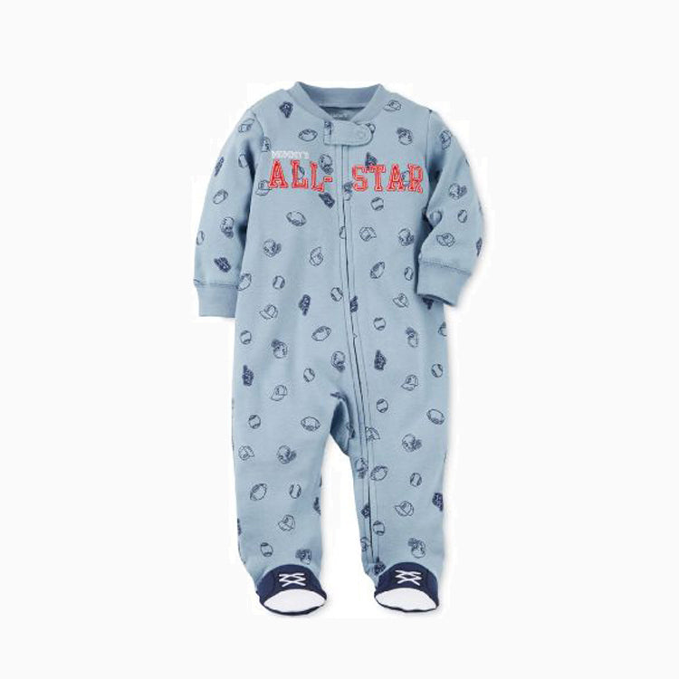 Baby All Star Sleepsuit Feet Covered Zip - 0622 - Little Kooma