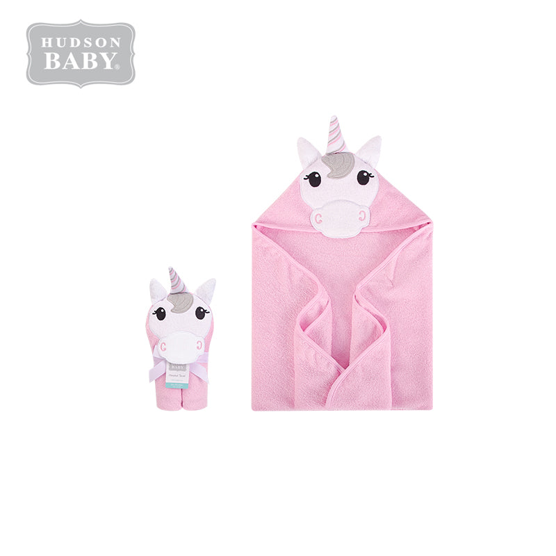 Baby Animal Hooded Towel(Woven Terry) 00353CH Pink Unicorn - Little Kooma
