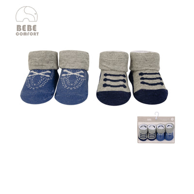 Baby Anti-slip Socks 2 Pair Pack 0-9 months BC71162 - 0805 - Little Kooma