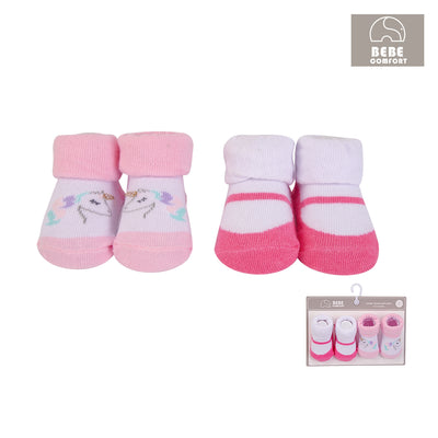 Baby Anti-slip Socks 2 Pair Pack 0-9 months BC71179 - 0805 - Little Kooma