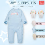 Baby Blue w White Dots Mummy Is Beautiful Jumpsuit All In One - Little Kooma