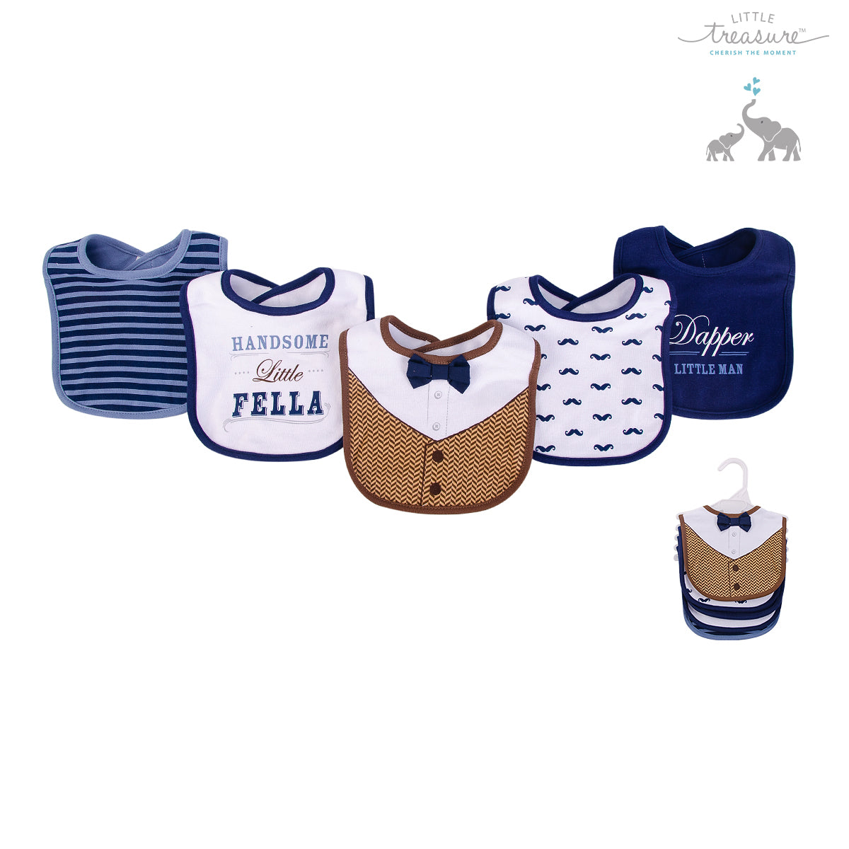 Baby Boy 5pc Interlock Bibs Set 75511 - Little Kooma