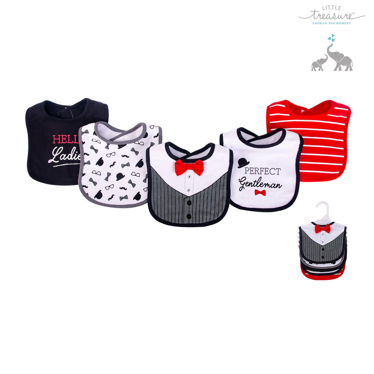 Baby Boy 5pc Interlock Bibs Set 75512 - Little Kooma