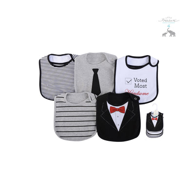 Baby Boy 5pc Interlock/Terry Bibs Set 71056 - Little Kooma