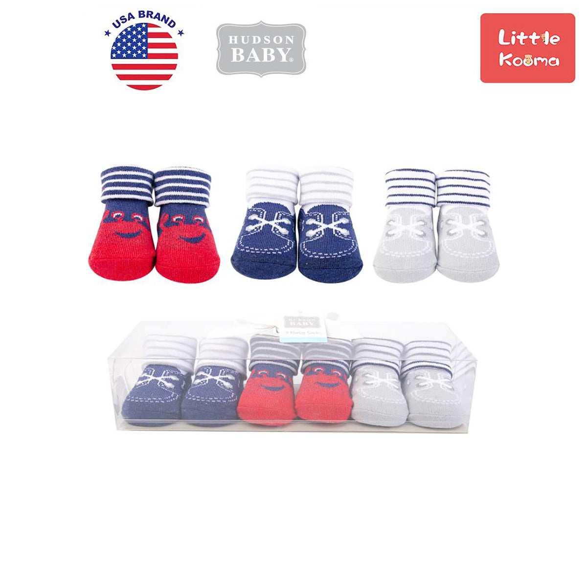 Baby Boy Newborn Baby 3 Pairs Socks Set 58273 - Little Kooma
