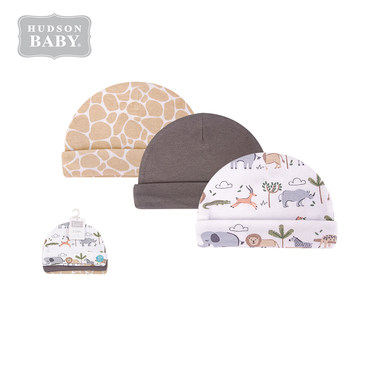 Baby Caps 3 Piece Pack 0-6 months 17681CH - Little Kooma