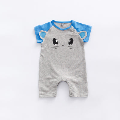 Baby Cat Splicing Sleeves Romper - 0902 - Little Kooma