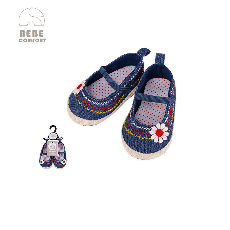 Baby Denim Shoes w White Flower 6-12 months/12-18 months BC31041 - 0805 - Little Kooma