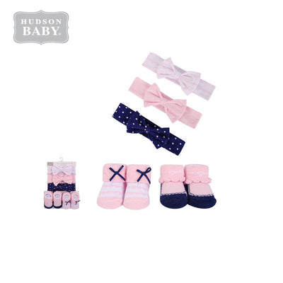 Baby Girl Headband & Socks Set 5pc 54161 - 0821 - Little Kooma