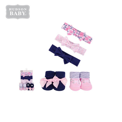 Baby Girl Headband & Socks Set 5pc 54484 - 0821 - Little Kooma