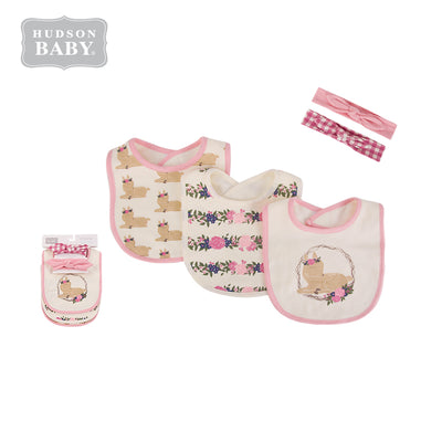 Baby Girls Bibs n Headwraps 5 Piece Pack 56191 - 0805 - Little Kooma