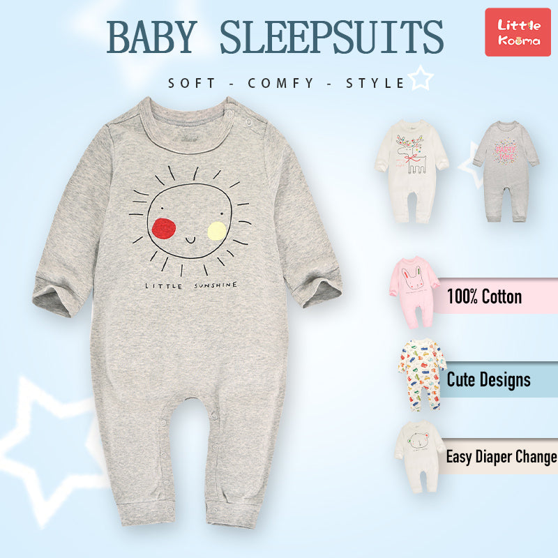 Baby Grey Little Sunshine Grey Jumpsuit All In One - Little Kooma