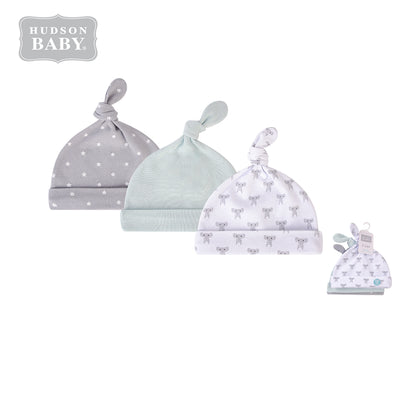 Baby Knot Beanie Hat 3 Pc 00103CH - Little Kooma