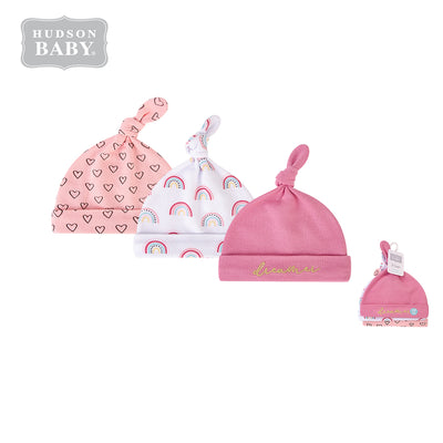 Baby Knot Beanie Hat 3 Pc 00104CH - Little Kooma