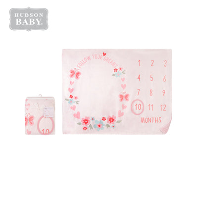 Baby Print Milestone Mink Blanket Photo Background Follow Your Dream 52231 - Little Kooma