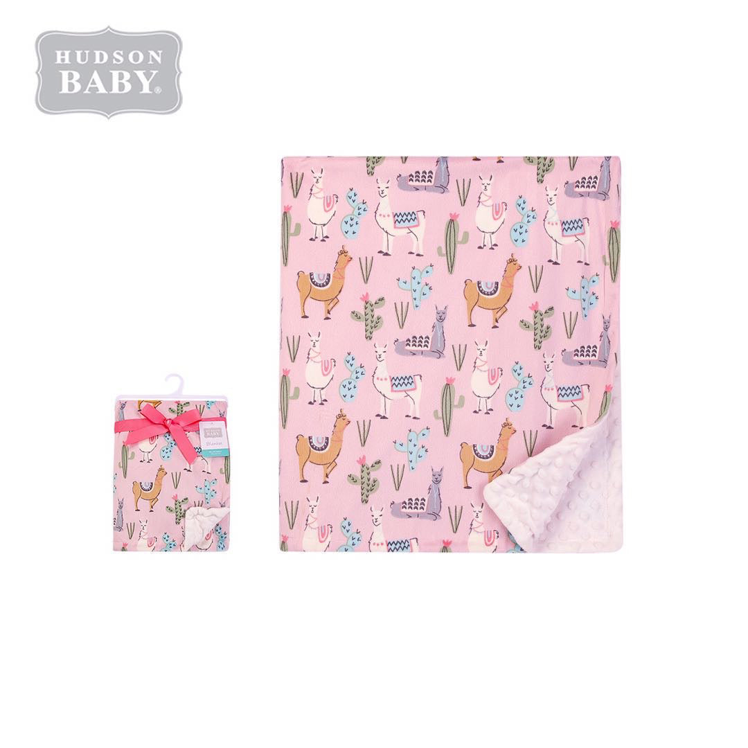 Baby Print Mink Blanket w Dotted Mink Back 00616CH - 1116 - Little Kooma