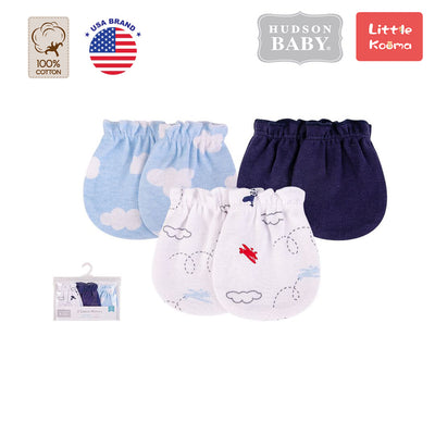Baby Scratch Mittens Set 3 Pairs 01123CH Transportation - Little Kooma